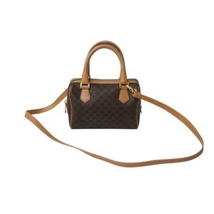 CELINE Boston Bag Macadam Leather